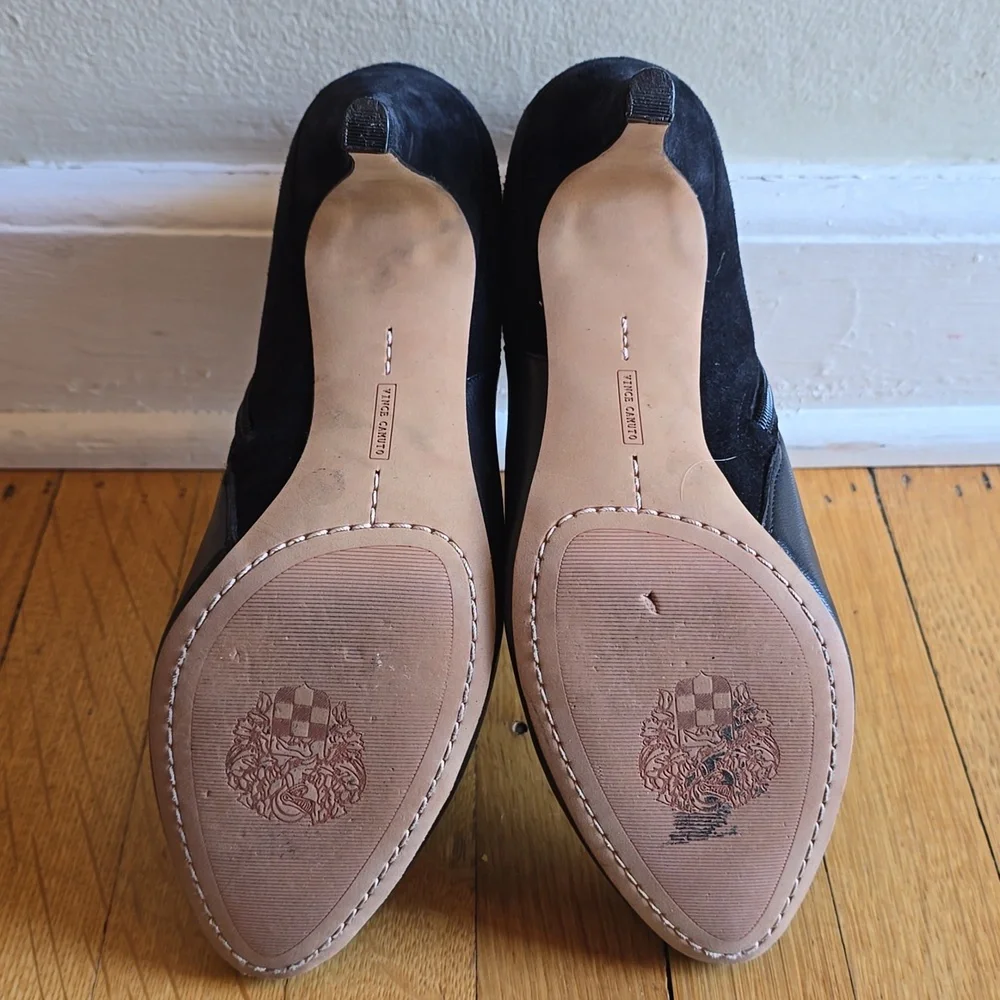 Vince Camuto, Velino Black Ankle Boots, Leather, EUC, Women's 10 - Picture 14 of 16